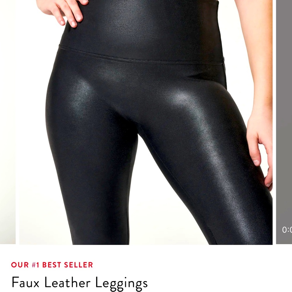 SPANX faux leather legging PETITE
